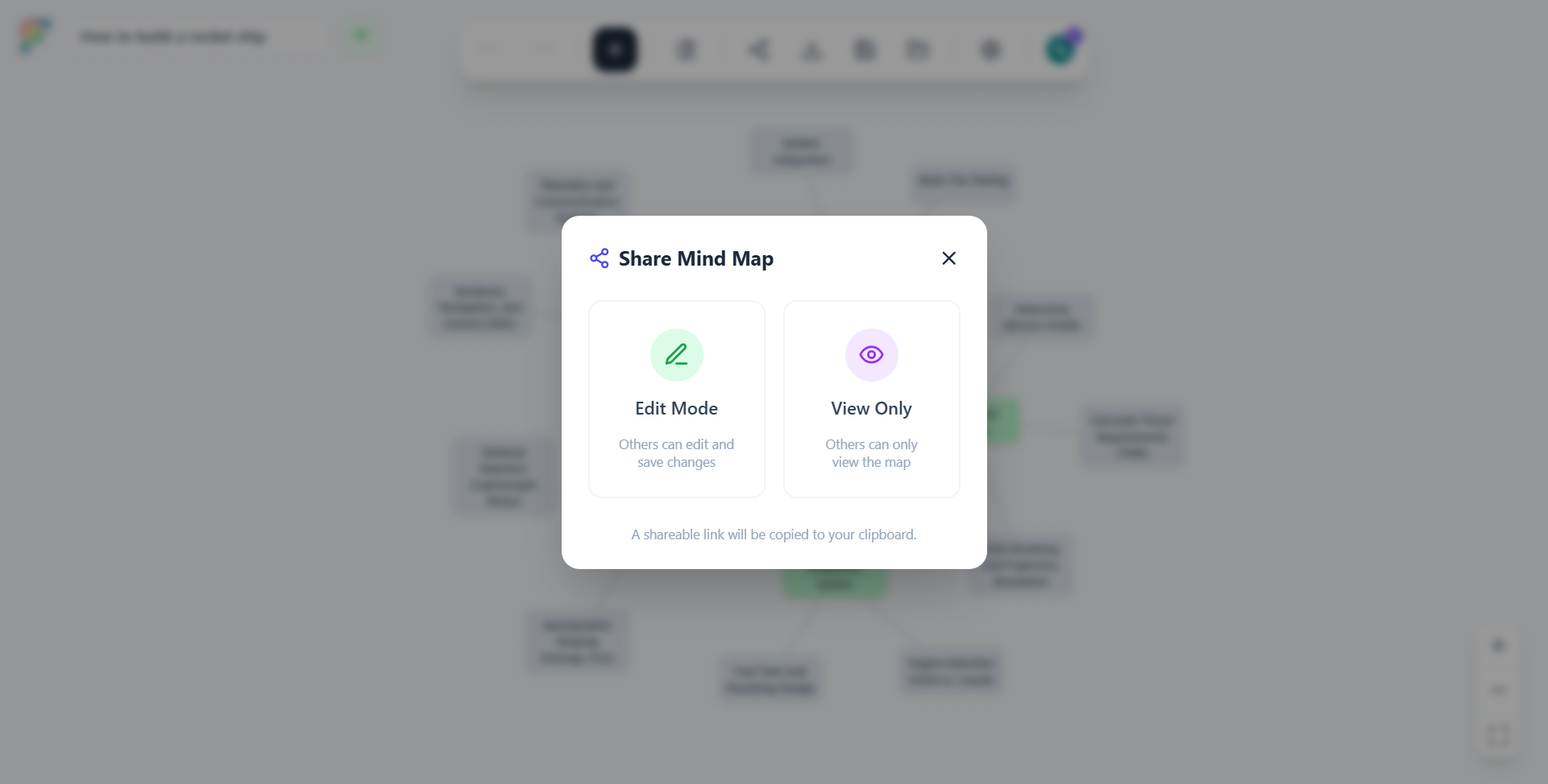 Share mind maps with anyone