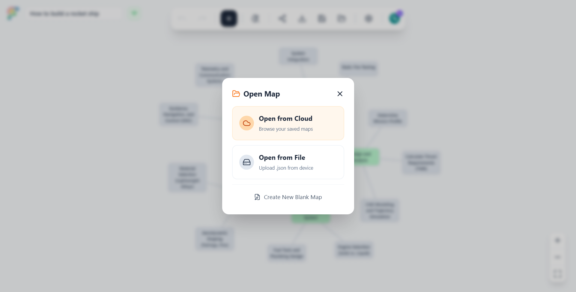 Open and manage your maps