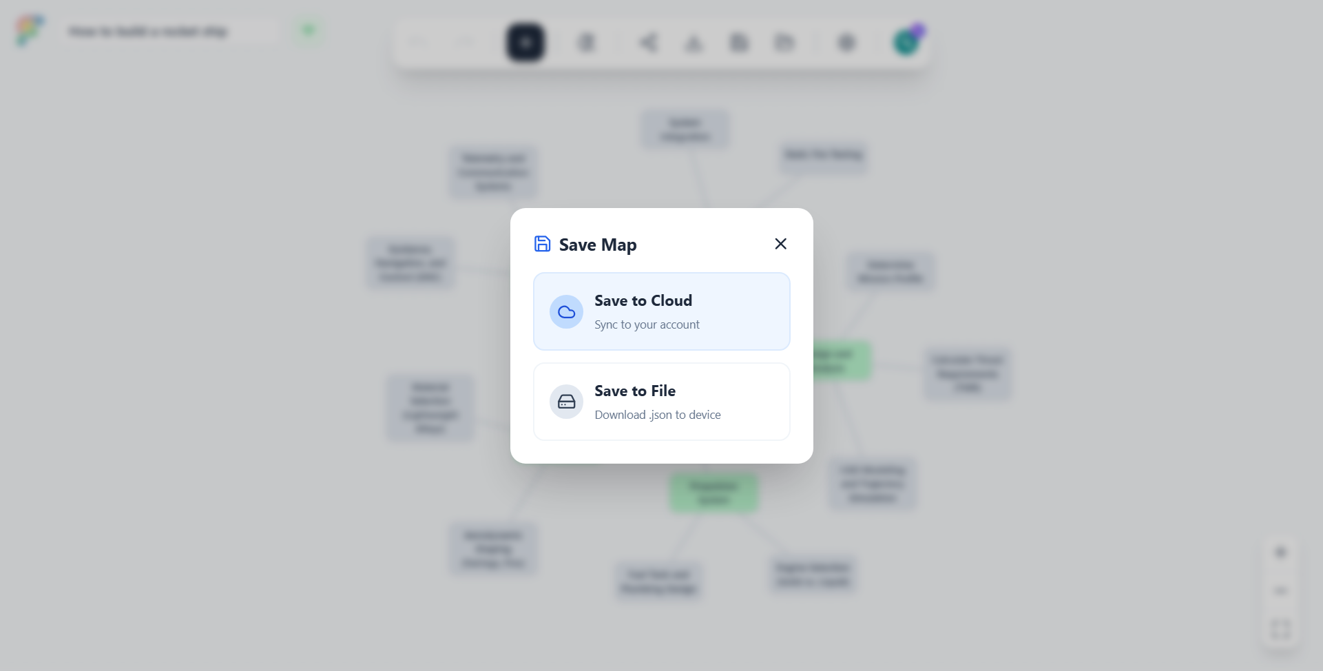 Save maps to the cloud